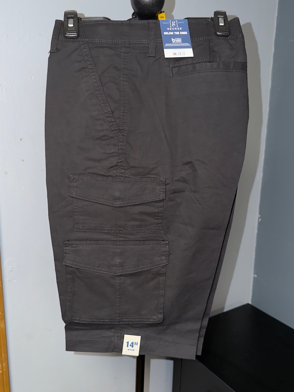 George Men’s Black Cargo Pants with Utility Pockets